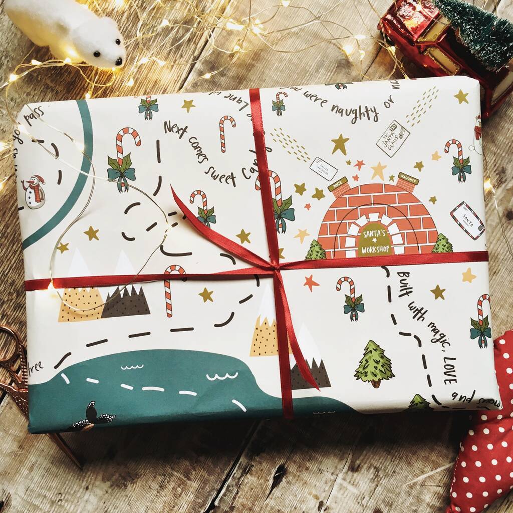 Fun Five Pack Of Christmas Wrapping Paper Recycled By Summer Lane