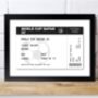 Personalised Football Ticket A4 Black Framed Print, thumbnail 4 of 4