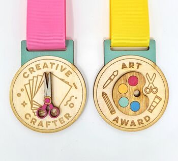 Wooden Creative Crafter Medal, 2 of 2