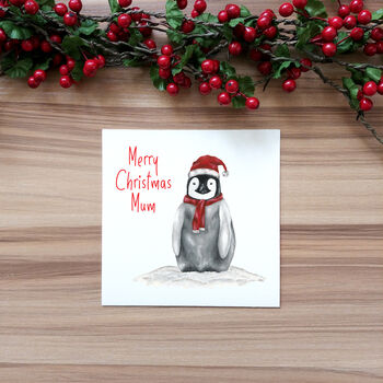 Personalised Penguin Christmas Card, 3 of 6