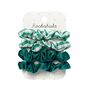School Check And Satin Scrunchie Set Green, thumbnail 1 of 4