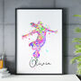 Personalised Ladies Football Print, thumbnail 2 of 6