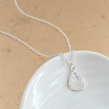 Dainty Droplet Fingerprint Charm, 5 of 6