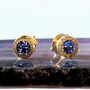 Tanzanite 18kt Gold December Birthstone Stud Earrings, thumbnail 1 of 7