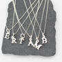Sterling Silver Initial Charm Pendant, thumbnail 3 of 7