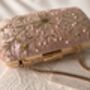 Rome Blush Rose Velvet Embroidered Clutch With Gift Box, thumbnail 3 of 8
