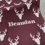 Personalised Knitted Stag Baby Blanket, thumbnail 4 of 12