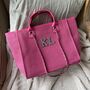 Personalised Pink Large Chain Tote Bag, thumbnail 1 of 9
