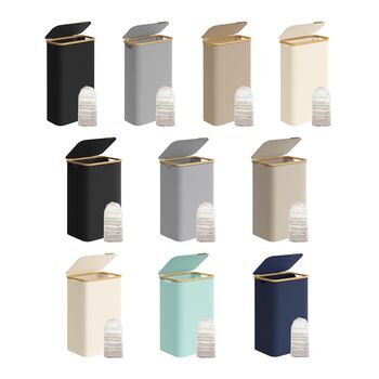 Slim Laundry Basket Hamper With Lid, 8 of 8