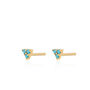 Turquoise Trinity Stud Earrings, thumbnail 3 of 7