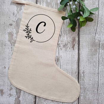 Personalised Floral Initial Stocking, 2 of 2