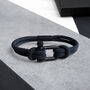 Men's Nautical Double Strand Shackle And Rope Bracelet, thumbnail 6 of 12