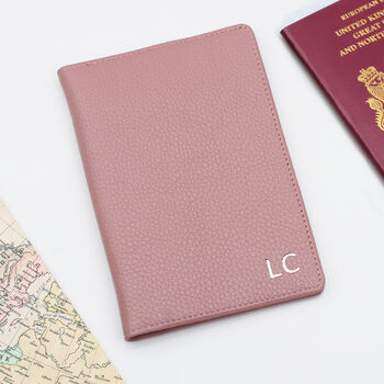 Luxury Leather Initialed Travel Document Holder, 3 of 7