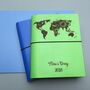 Personalised 'World' Leather Diary Journal, thumbnail 1 of 9