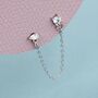 Sterling Silver Chained Earrings For Multiple Piercings, thumbnail 1 of 12