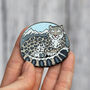 Snow Leopard Hard Enamel Pin, thumbnail 1 of 3