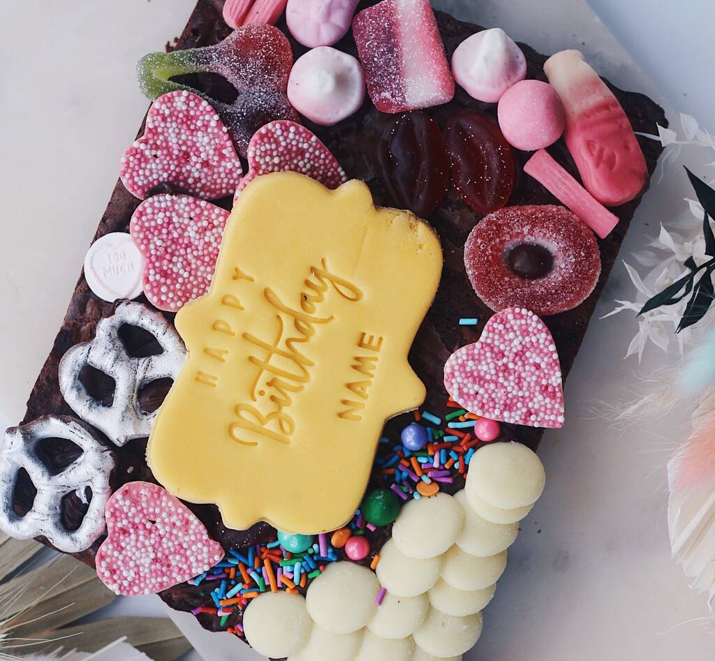 Personalised Happy Birthday Brownies, 1 of 5
