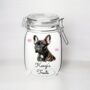 Personalised French Bulldog Kilner Style Treat Jar B, thumbnail 2 of 2