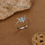Sterling Silver Death’s Head Hawk Moth Ring, thumbnail 5 of 12