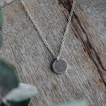Handmade Sterling Silver Moon Necklace, 4 of 6