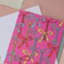 Merry Christmas Colourful Bows Card – Pink, Yellow, Red And Blue – Square – Blank Inside, thumbnail 2 of 4
