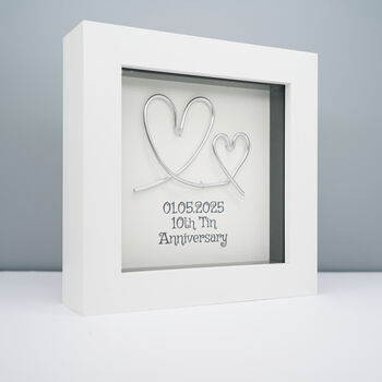Personalised 10th Tin Aluminium Wedding Anniversary Frame Gift, 3 of 4