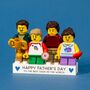 Lgbtq+ Father's Day Lego® Brick Minifig Dad Gift: Personalised Custom Figures For Two Dads, thumbnail 1 of 12