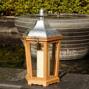 Decorative Lantern Candle Holder With Glass Panels, 4 of 6