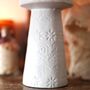 Stamped White And Terracotta Candlestick Holder, thumbnail 5 of 10