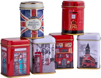 Best Of British Mini Tea Tin Set Of Six, 2 of 4