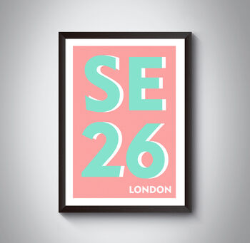 Se26 Sydenham, London Postcode Typography Print, 5 of 5