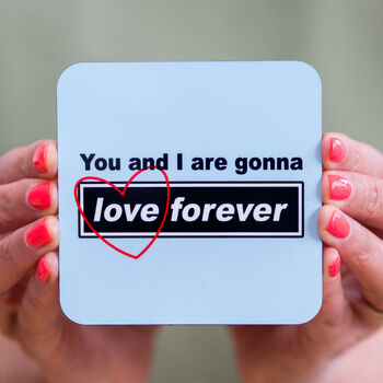 'Love Forever' Oasis Style Coaster, 2 of 3