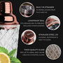 Rose Gold Glass Cocktail Shaker And Jigger Set, thumbnail 3 of 7