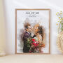 Personalised Watercolour Portrait And Song Lyrics, thumbnail 6 of 11