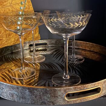 Gold Leaf Martini/Champagne Glass, 2 of 4