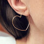 Statement Heart Hoop Earrings In 14k Gold Fill, thumbnail 1 of 4