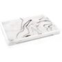 Large White Marble Look Vanity Tray Countertop Organize, thumbnail 3 of 7