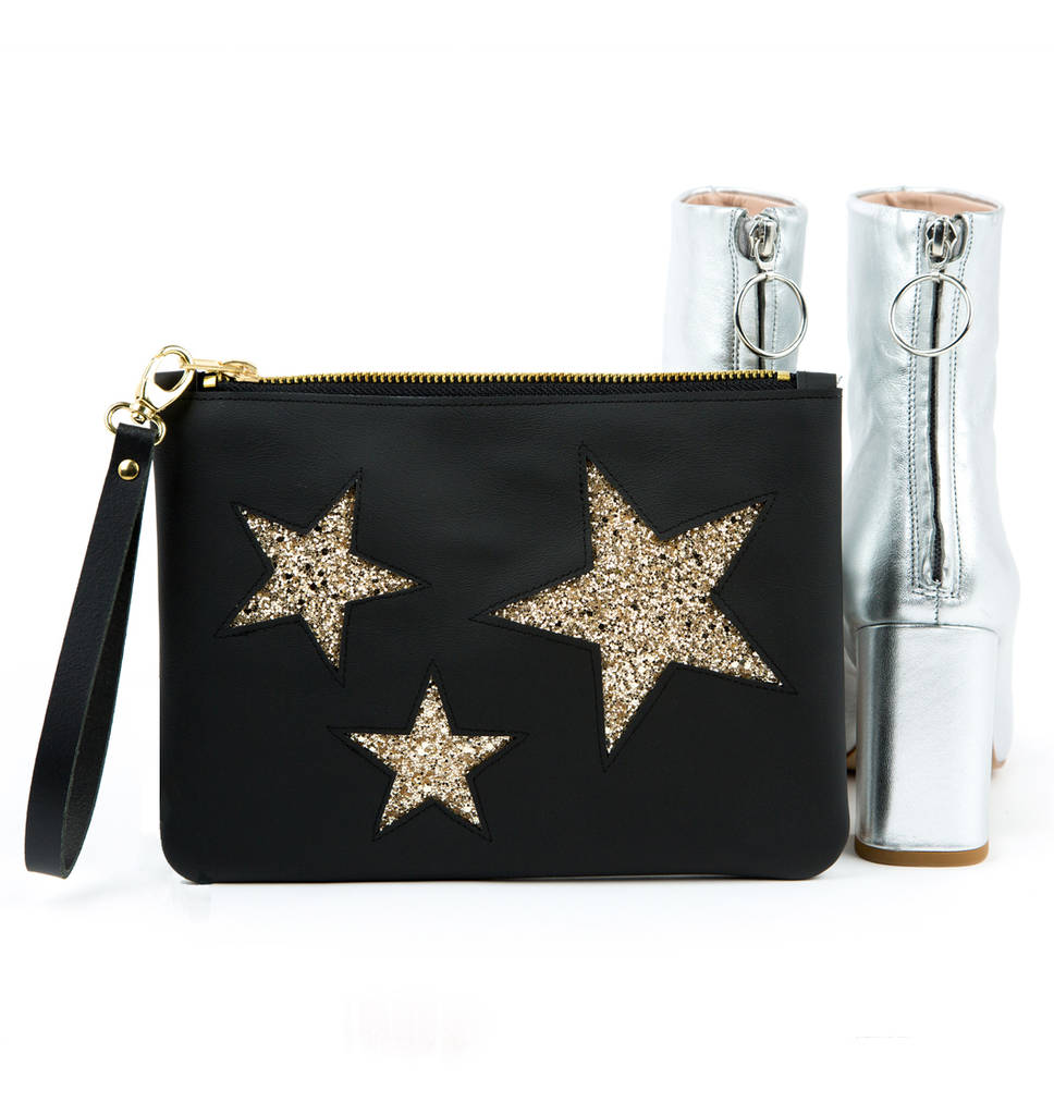 Stellar Glitter And Leather Starry Bag By Dark Horse Ornament ...