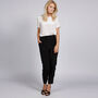 Viola Relaxed Fit Silk Trousers, thumbnail 1 of 4