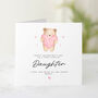 Personalised Cute Bear Daughter Valentine's Day Card, thumbnail 1 of 3
