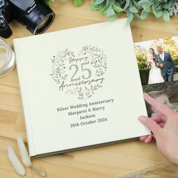 Personalised 25th Silver Anniversary Photo Album, 3 of 4