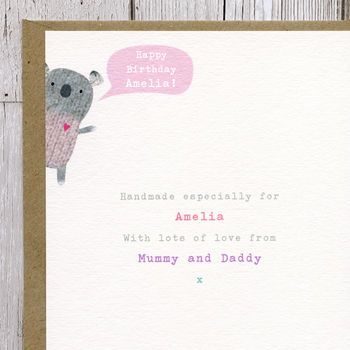 Personalised First Birthday Or Pick Your Age Koala Card, 10 of 12