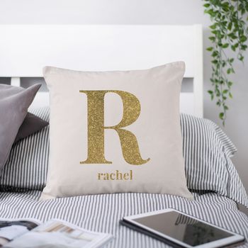 Big Sparkle Letter Cushion Cover, 3 of 3