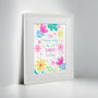 Personalised Flower Power Children’s Nursery Framed Print, thumbnail 2 of 10