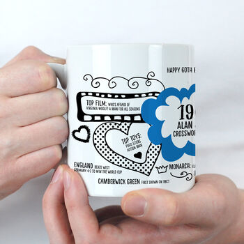 60th Birthday Personalised Gift 1966 Mug, 4 of 10