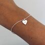 Personalised Initial Heart Charm Bracelet New Baby Gift, thumbnail 3 of 5