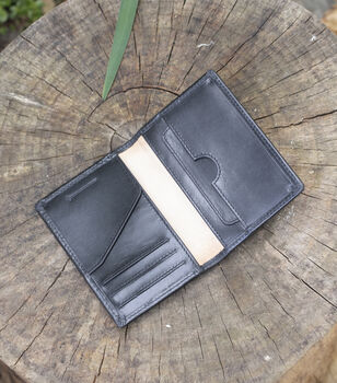 Woodland Range Small Bifold Black Leather Wallet Rfid Safe, 3 of 5