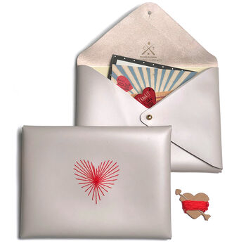 Stitch Heart Strings Envelope Pouch, 7 of 12