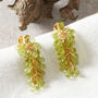 Green Peridot Grape Style Stud Earrings, thumbnail 6 of 11