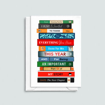 Literary 'Thank You Teacher' Card, 3 of 3